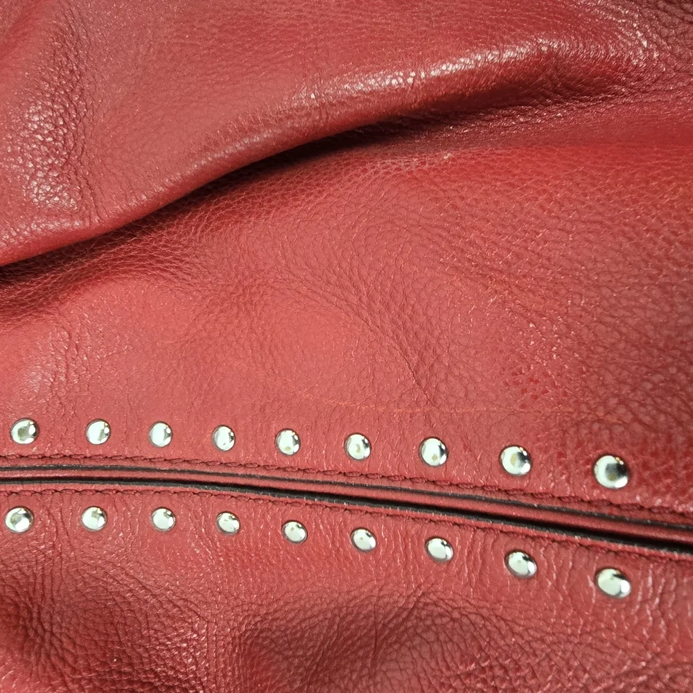 Michael Kors Astor Studded Black Leather X-Large Ring Tote Shoulder Bag EUC! - Picture 4 of 13